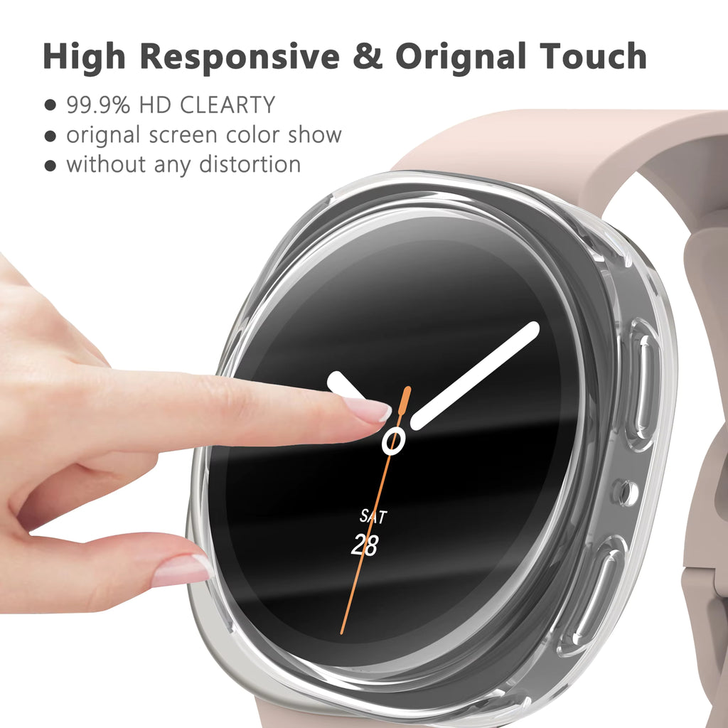 Full Protective Case with Clear Soft Screen for Samsung Galaxy Watch 8