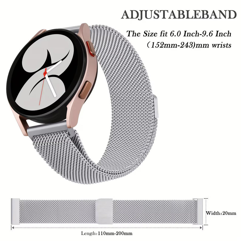Milanese Loop Stainless Steel Magnetic Band for Samsung Galaxy Watch 4/5/6/7