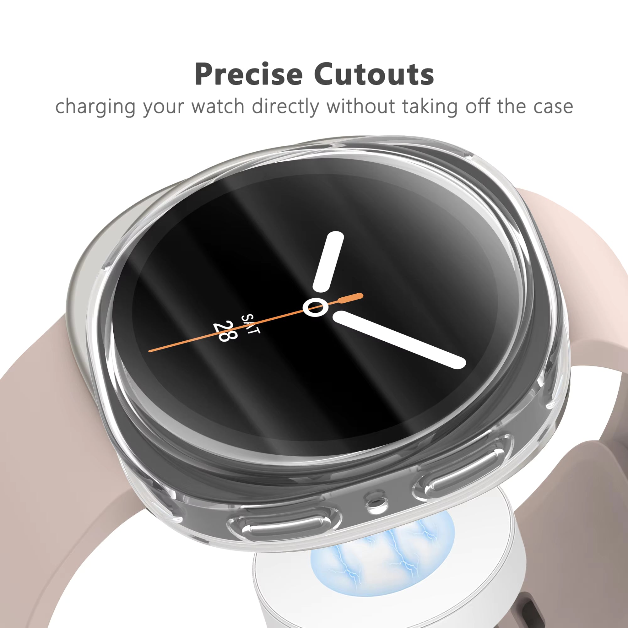 Full Protective Case with Clear Soft Screen for Samsung Galaxy Watch 8
