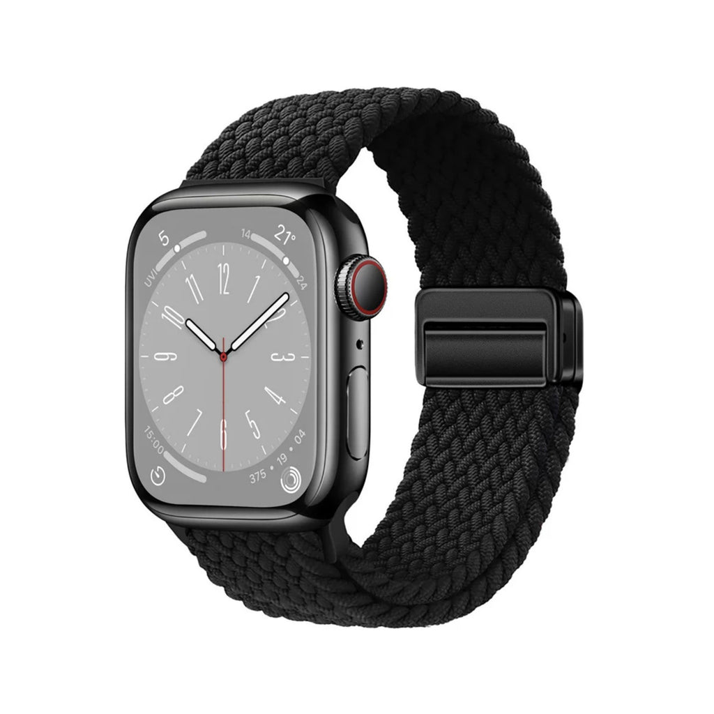 Braided Nylon Stretch Band for Apple Watch – Adjustable Elastic Strap