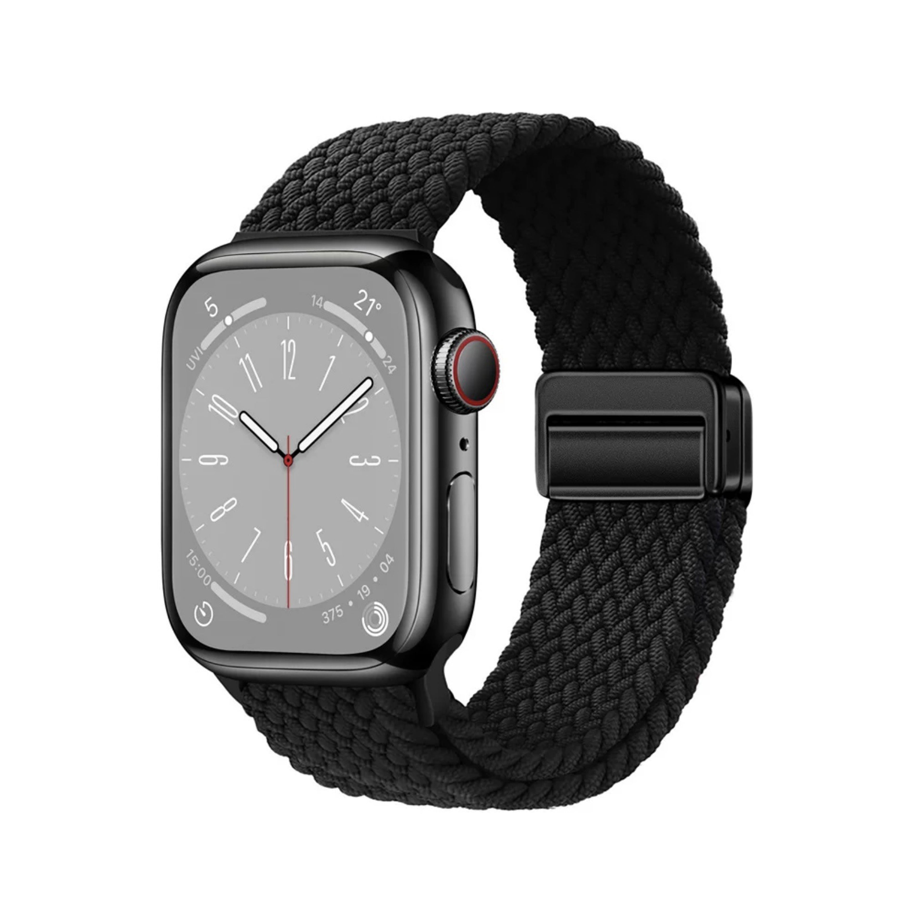 Braided Nylon Stretch Band for Apple Watch – Adjustable Elastic Strap