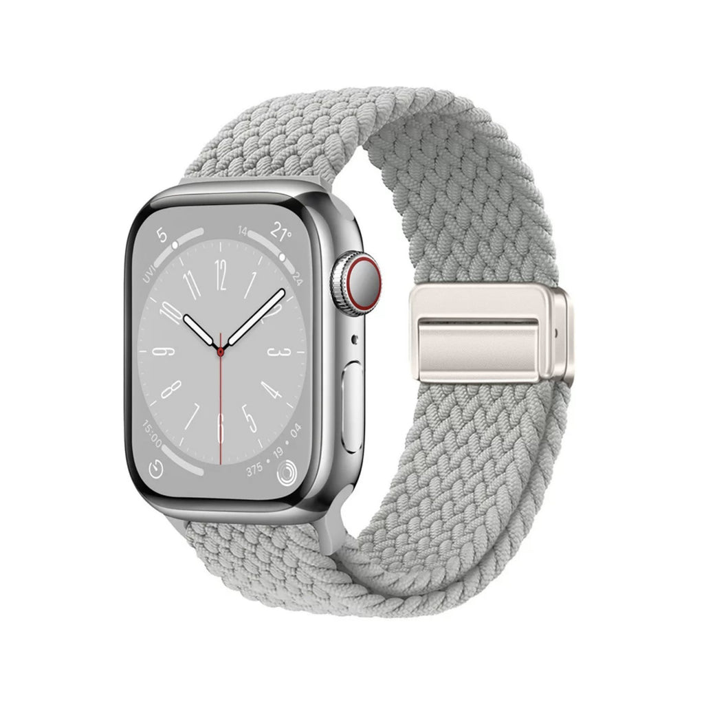 Braided Nylon Stretch Band for Apple Watch – Adjustable Elastic Strap