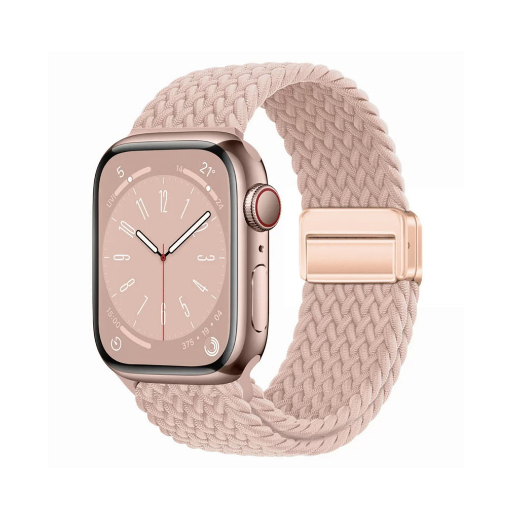 Braided Nylon Stretch Band for Apple Watch – Adjustable Elastic Strap
