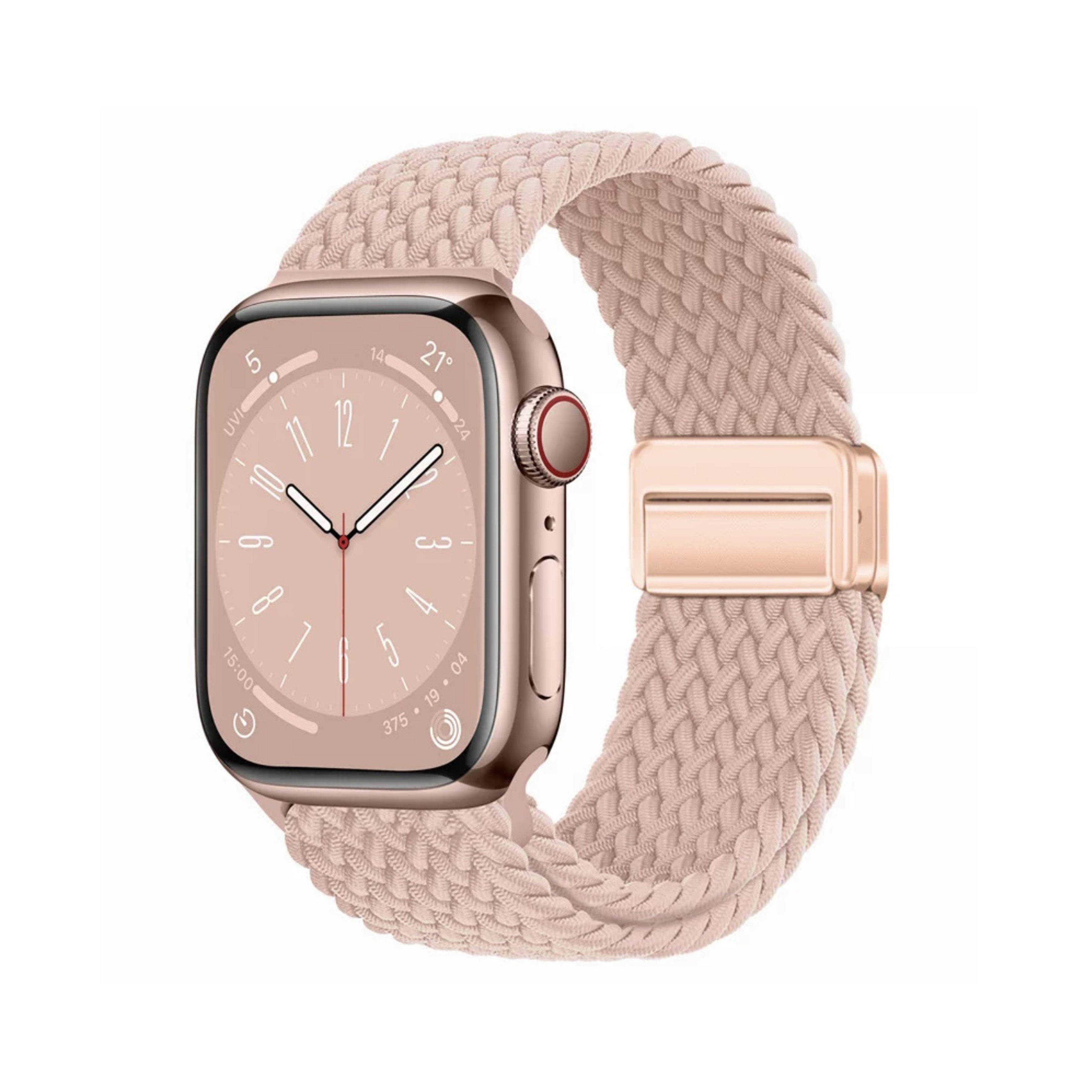 Braided Nylon Stretch Band for Apple Watch – Adjustable Elastic Strap