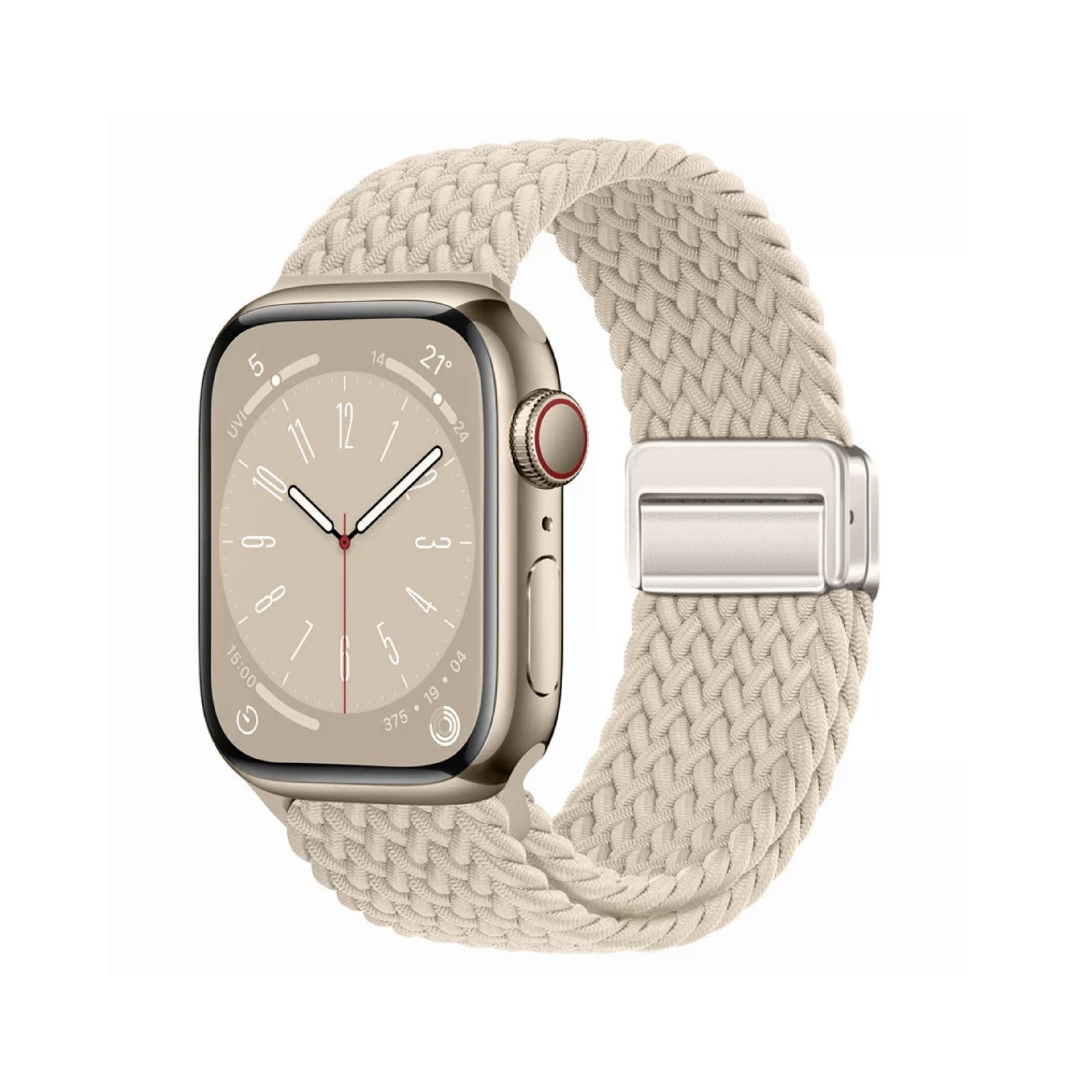 Braided Nylon Stretch Band for Apple Watch – Adjustable Elastic Strap